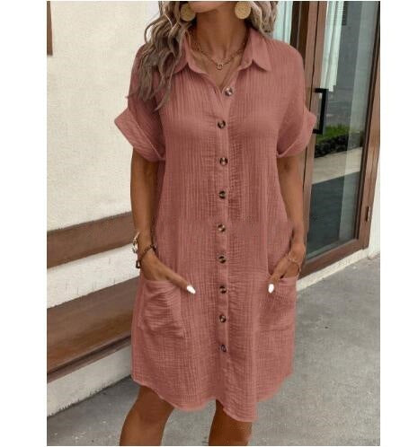 Liva Everyday Linen Shirt Dress