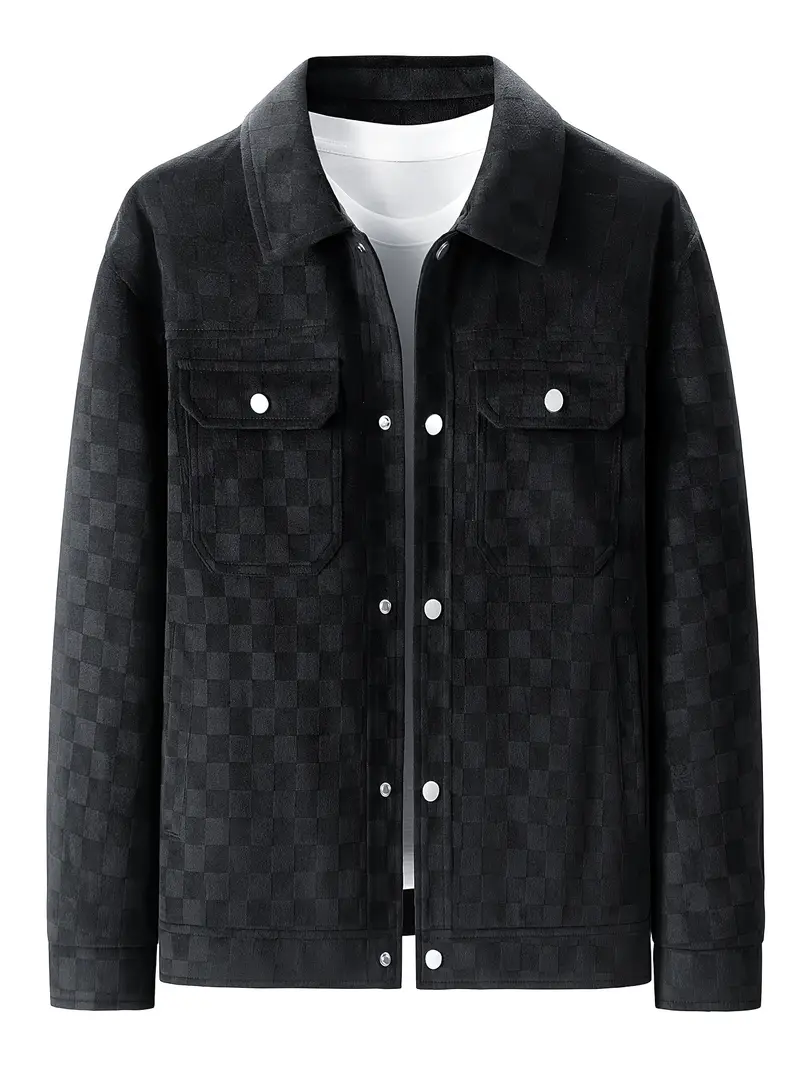 Maverick Checkered Suede Jacket