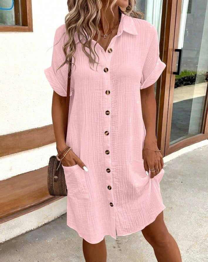 Liva Everyday Linen Shirt Dress
