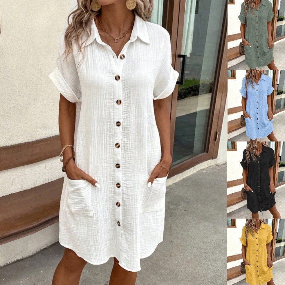 Liva Everyday Linen Shirt Dress