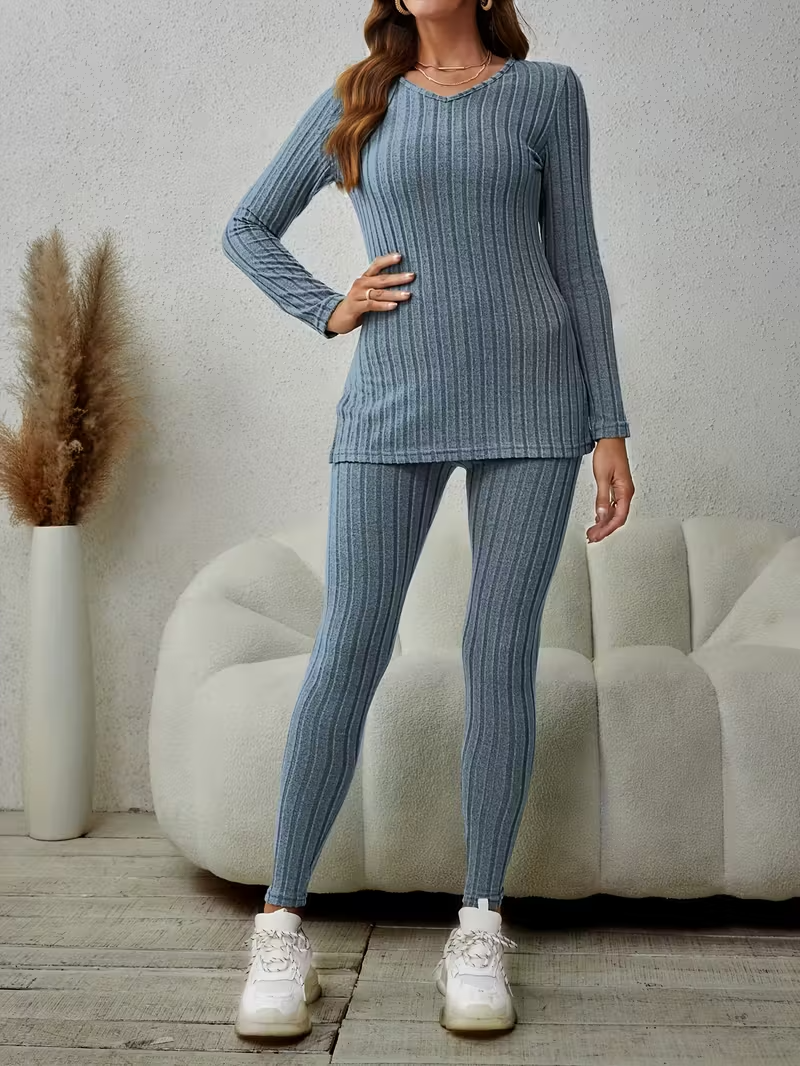 Julia Ribbed Two-Piece Set