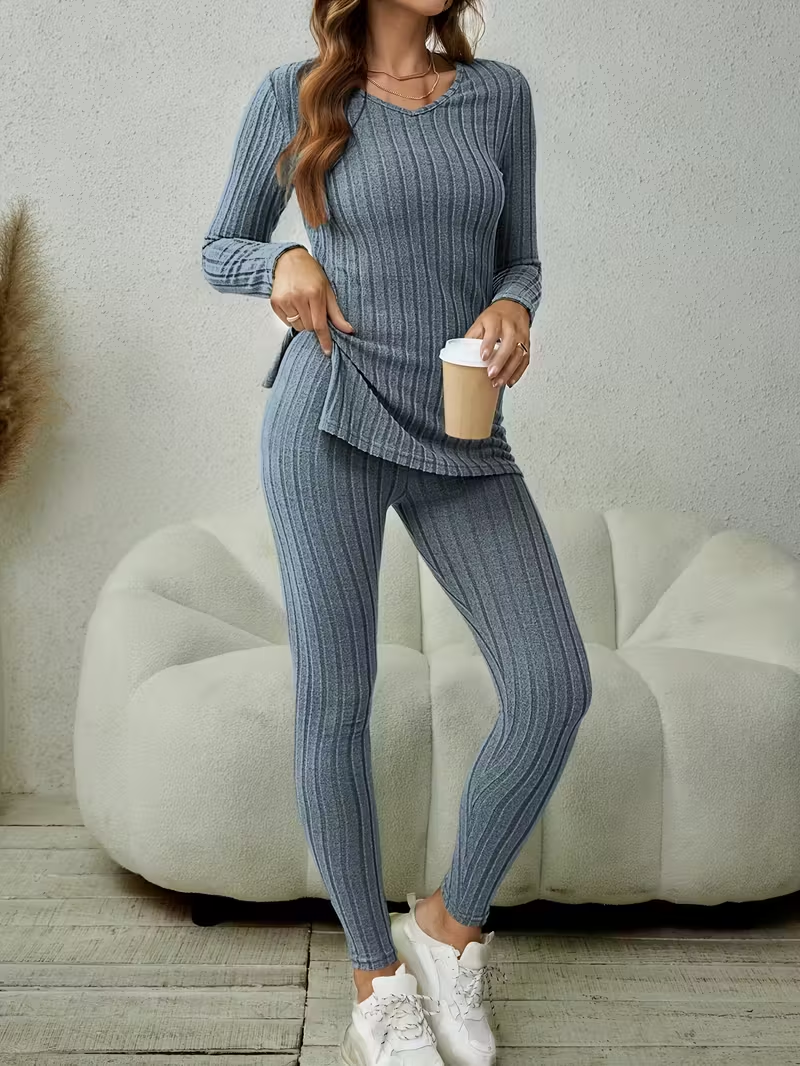 Julia Ribbed Two-Piece Set