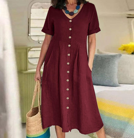 Harper - Everyday Pocket Button Dress