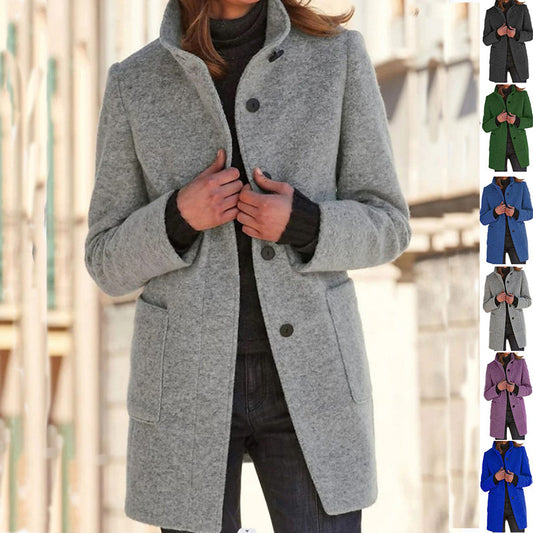 Anna | Women's Coat with High Collar