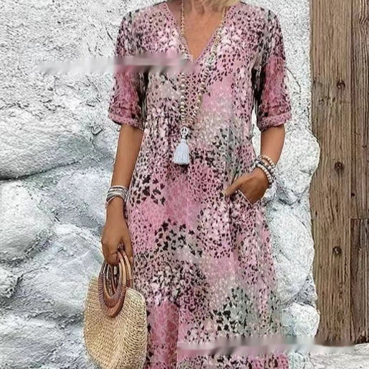 SARAH – VIBRANT MID-LENGTH DRESS