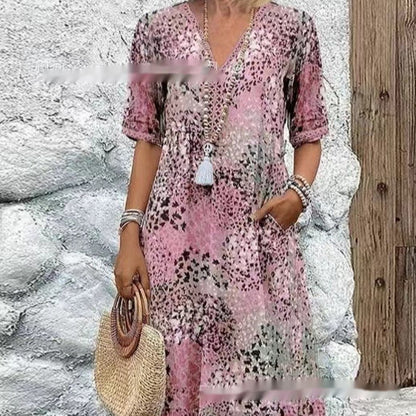 SARAH – VIBRANT MID-LENGTH DRESS