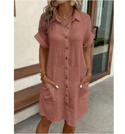Liva Everyday Linen Shirt Dress