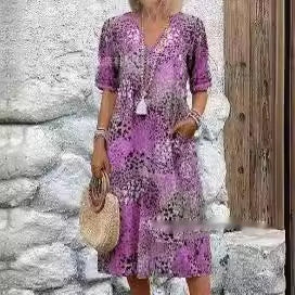 SARAH – VIBRANT MID-LENGTH DRESS