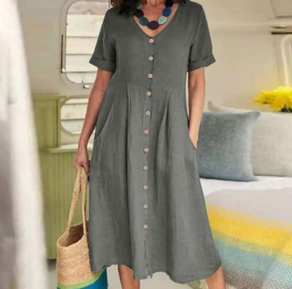 Harper - Everyday Pocket Button Dress