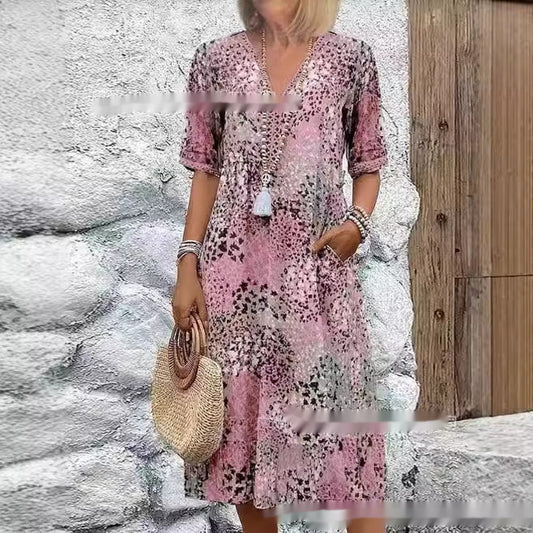 SARAH – VIBRANT MID-LENGTH DRESS