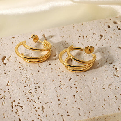 Triple Hoop Earrings