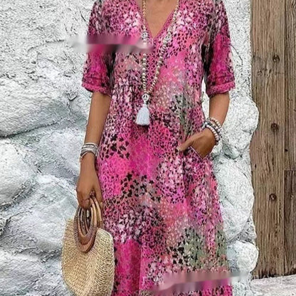 SARAH – VIBRANT MID-LENGTH DRESS