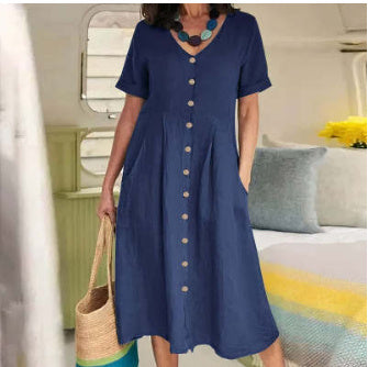 Harper - Everyday Pocket Button Dress