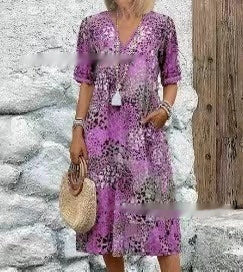 SARAH – VIBRANT MID-LENGTH DRESS