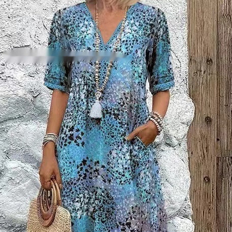 SARAH – VIBRANT MID-LENGTH DRESS