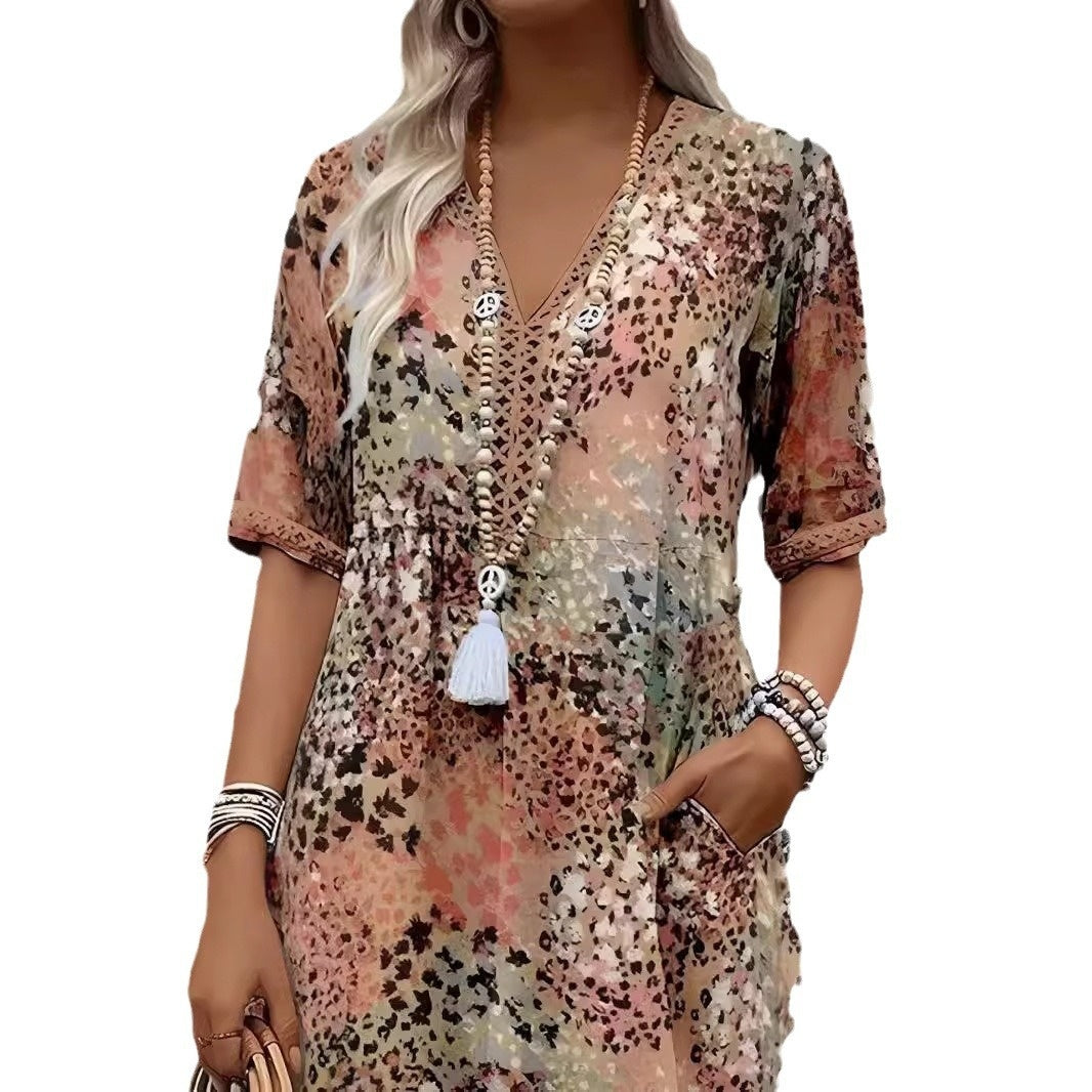 SARAH – VIBRANT MID-LENGTH DRESS