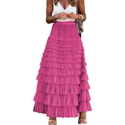 Cascade Layered Hem Skirt