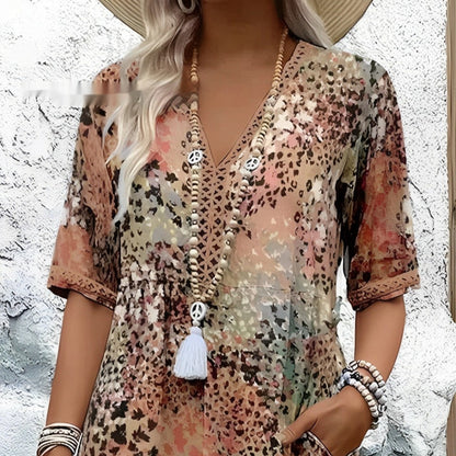 SARAH – VIBRANT MID-LENGTH DRESS