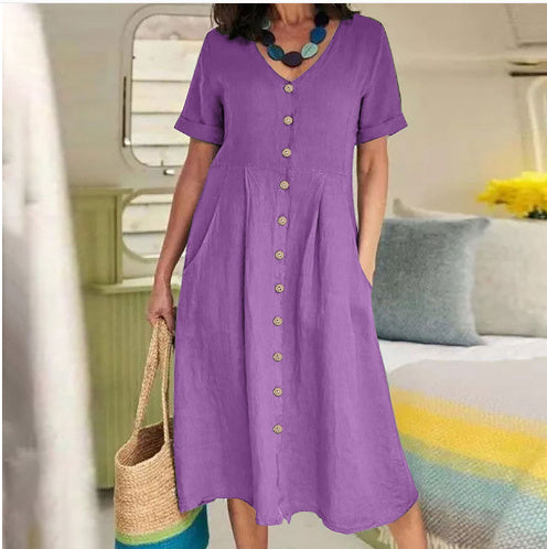 Harper - Everyday Pocket Button Dress