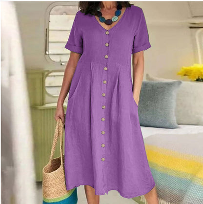 Harper - Everyday Pocket Button Dress