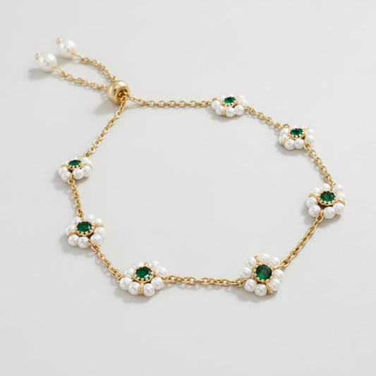 Green Daisy Bracelet