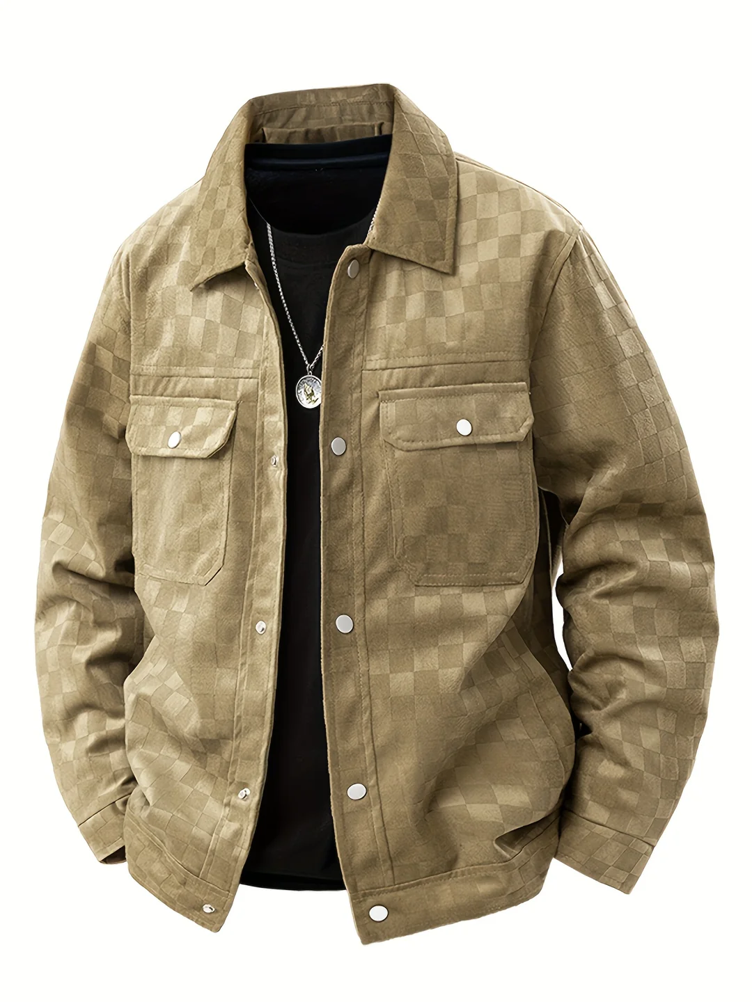 Maverick Checkered Suede Jacket