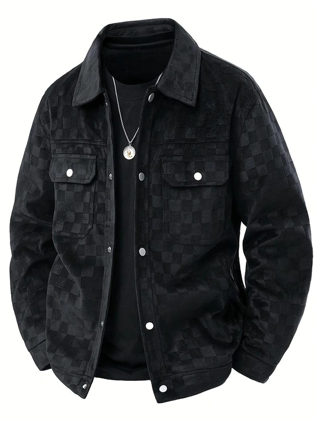 Maverick Checkered Suede Jacket
