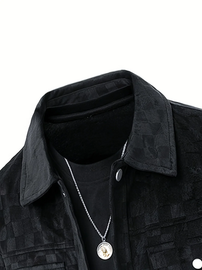Maverick Checkered Suede Jacket