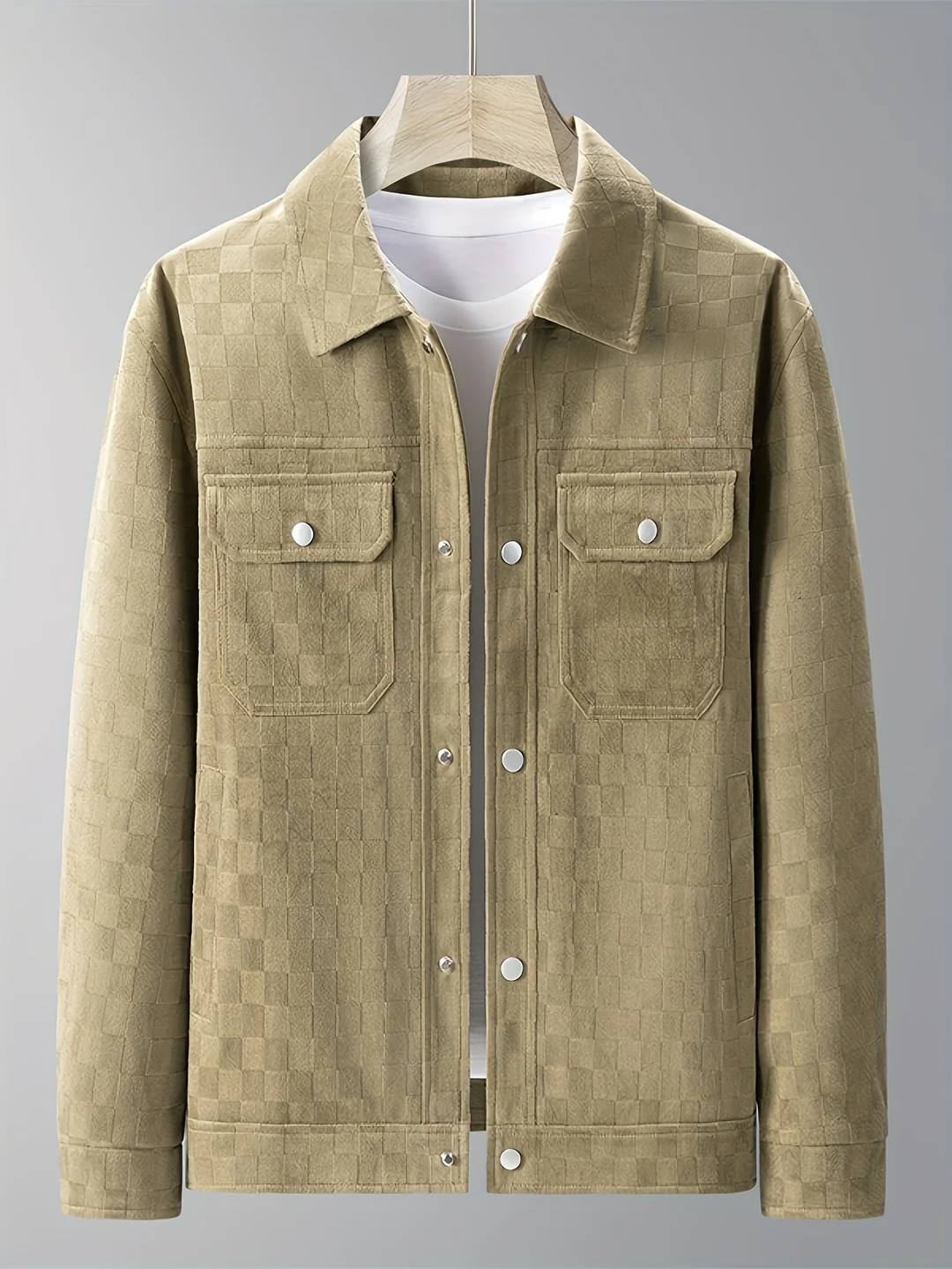 Maverick Checkered Suede Jacket